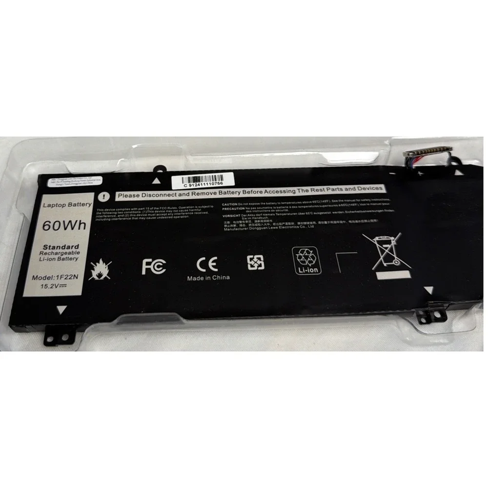 1F22N Laptop Battery 60Wh 15.2V‎ for Dell G5 5590 G7 7590 7790 Alienware M15 M17